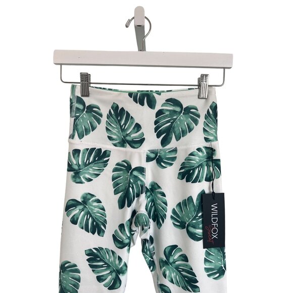 Wildfox Tropical High-Waisted Leggings With Palm Leaf Print - Picture 3 of 7